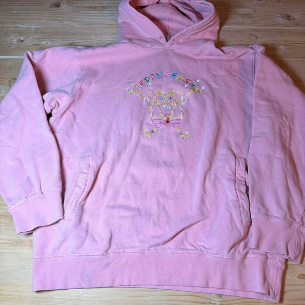 Teddy Fresh pink embroidered hoodie 🧸🌈 - Picture 2 of 7